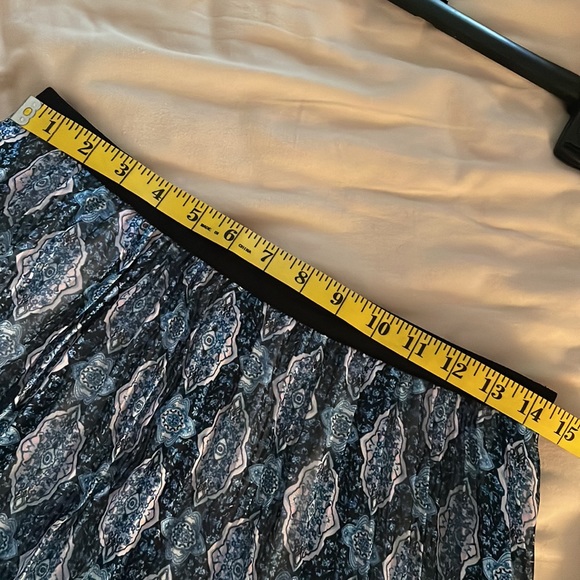 Tahari Blue and Black Midi Skirt - Picture 7 of 7